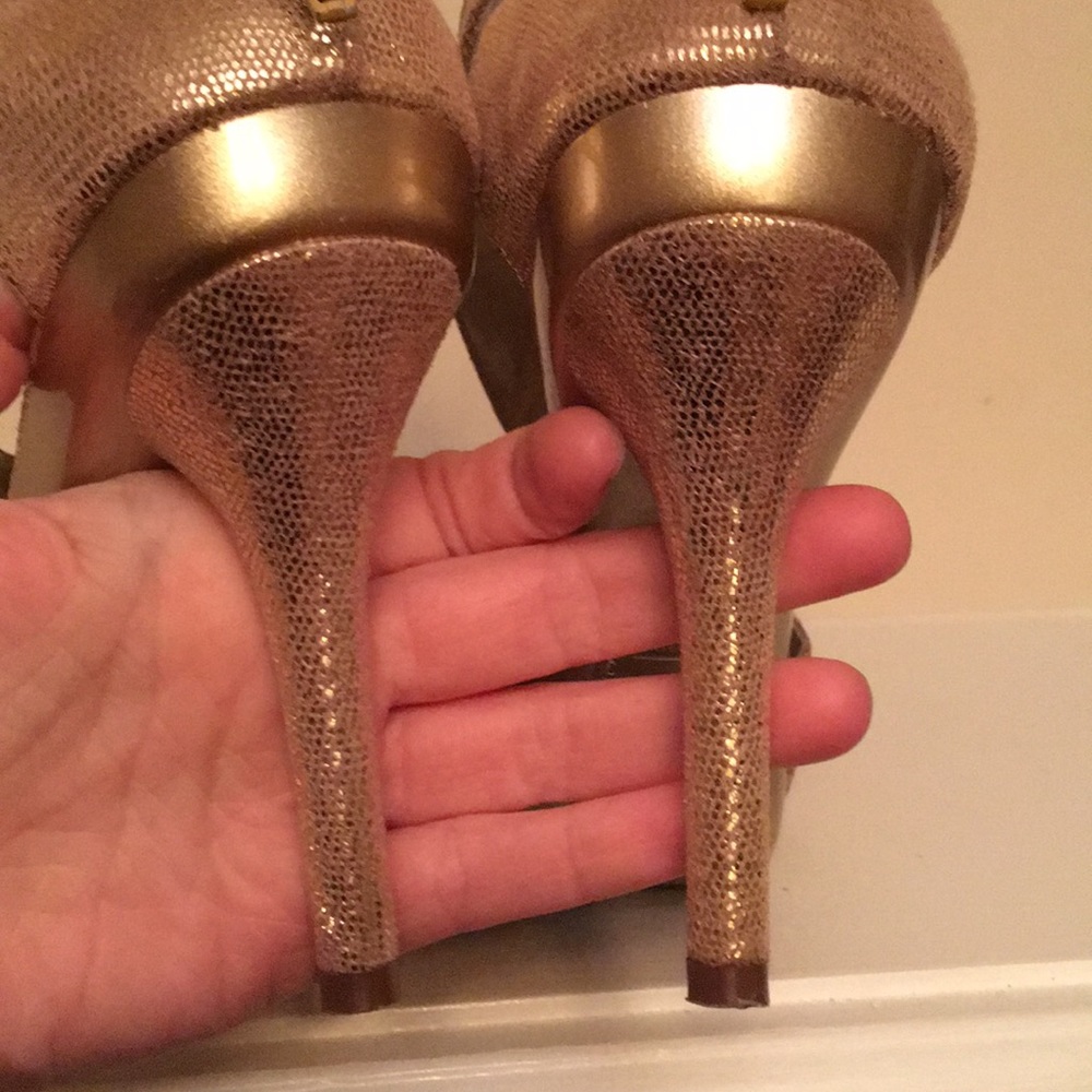 F21 Gold Python Heel - image 6